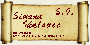 Simana Ikalović vizit kartica